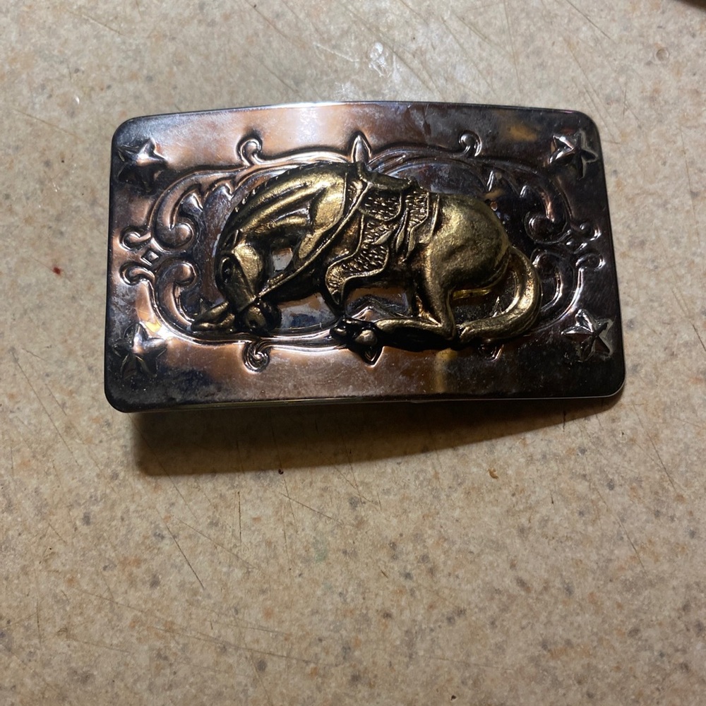 11 different assorted handsom western belt buckles some gold color & some silver